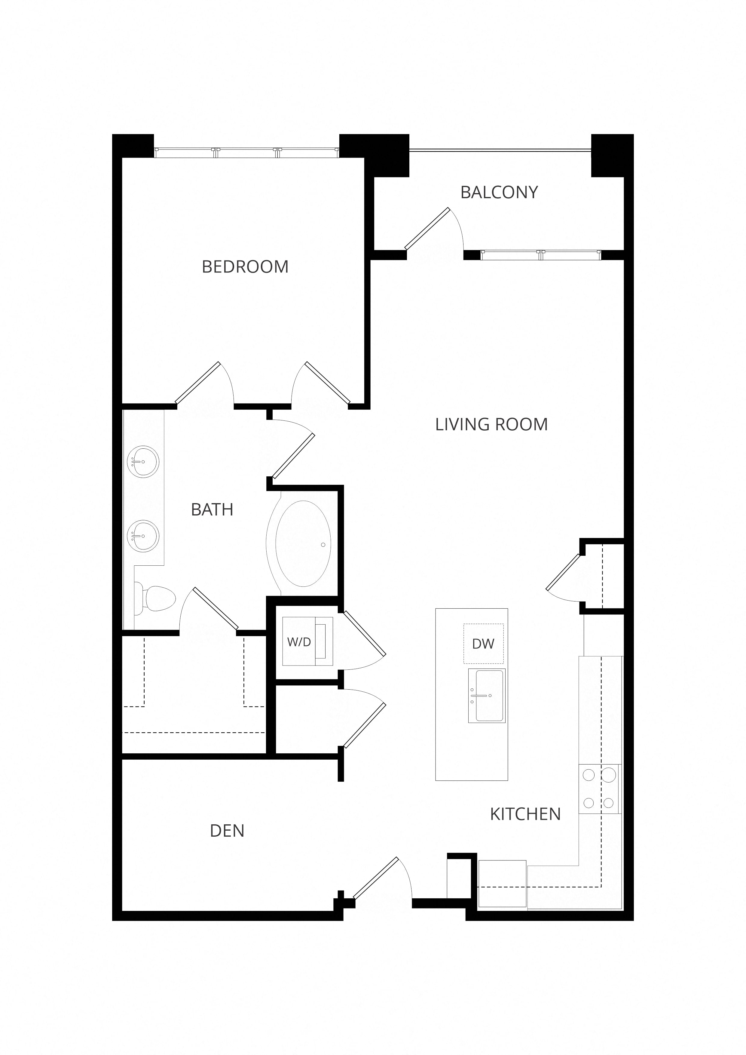 1x1 A4 floor plan